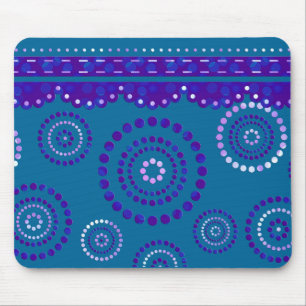 Garland ARTdeco violett blau + Ihre Backgr Farbe Mousepad