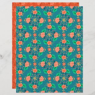 Garland Blue Scrapbook Paper