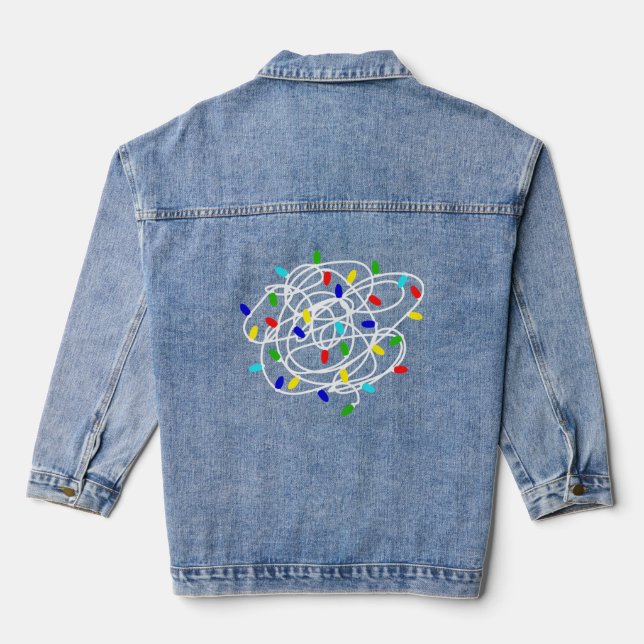 Garland Christmas Lights-87870 Kapuzenpullover Jeansjacke (Rückseite)
