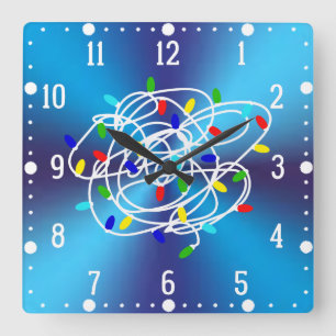 Garland Christmas Lights-87878W Quadratische Wanduhr