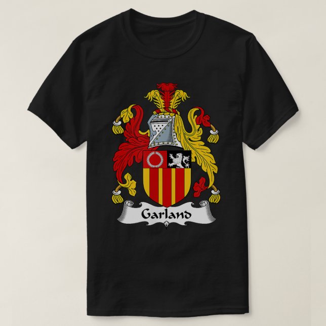 Garland Coat of Arms  Family Crest  T-Shirt (Design vorne)