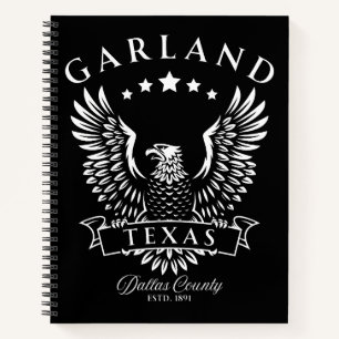 Garland Dallas Landkreis Texas Vintag Eagle Notizbuch