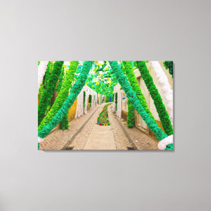 Garland Dekoration für ein Festival Leinwanddruck