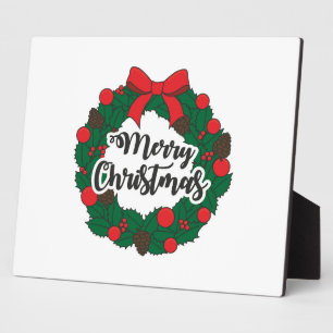Garland Merry Christmas Fotoplatte