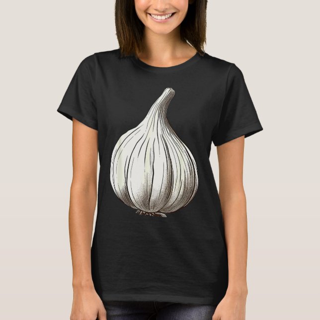 Garlic Lazy Easy Funny Matching Halloween Costume  T-Shirt (Vorderseite)