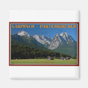Garmisch - Die Zugspitze und Alpspitze Magnet