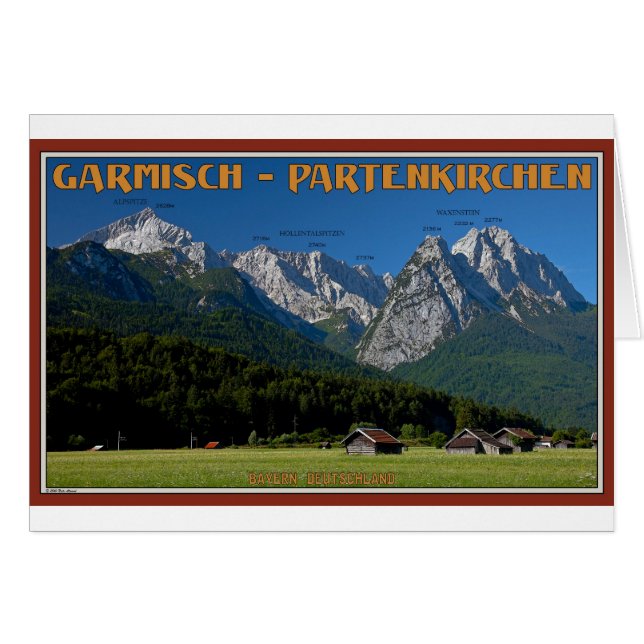 Garmisch - Die Zugspitze und die Alpspitze (Vorderseite (Horizontal))