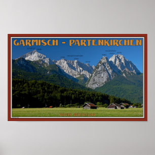 Garmisch - Die Zugspitze und die Alpspitze Poster