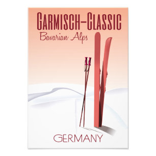 Garmisch-klassisch, bayerisches Alpenposter Fotodruck