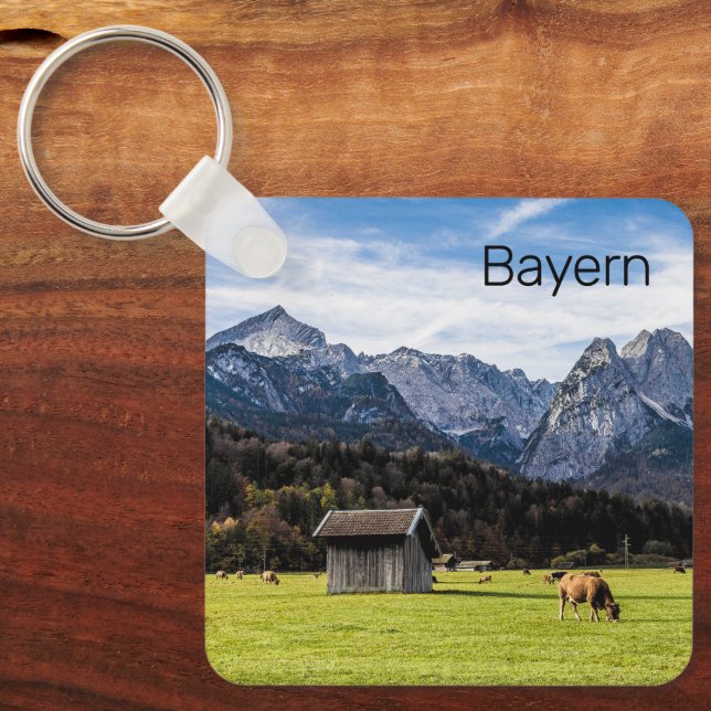 Garmisch Partenkirchen Alpen Bayern Deutschland Schlüsselanhänger (Vorderseite)