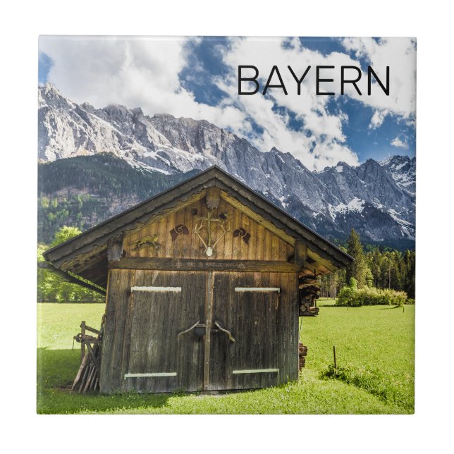 Garmisch Partenkirchen Bavaria Alps Panorama Fliese (Vorderseite)