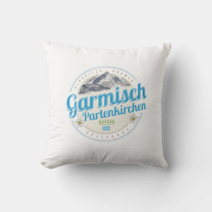 Garmisch Partenkirchen Bayern Vintage Alpen Kissen