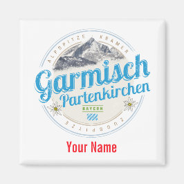 Garmisch Partenkirchen Bayern Vintage Alpen Magnet