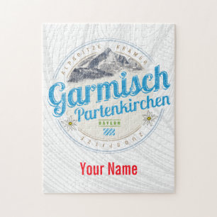 Garmisch Partenkirchen Bayern Vintage Alpen Puzzle