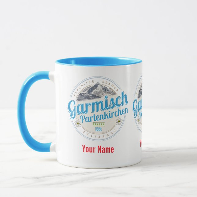 Garmisch Partenkirchen Bayern Vintage Alpen Tasse (Links)