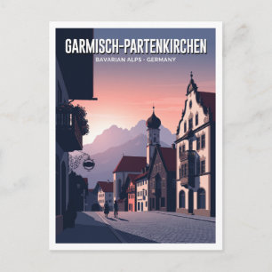 Garmisch-Partenkirchen Deutschland Reise Geschenk Postkarte