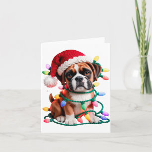Garn Boxer Hund Nähen Stricken Häkeln Weihnachten Karte