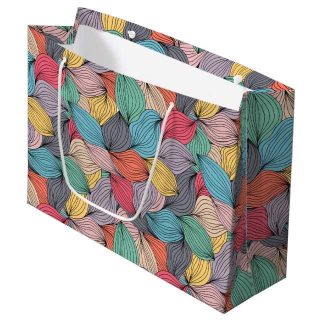 Garn-Doodles  Große Geschenktüte (Vorderseite Schrägansicht)