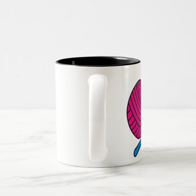 Garn-Liebe - Häkelarbeit-Tasse Zweifarbige Tasse (Henkel)