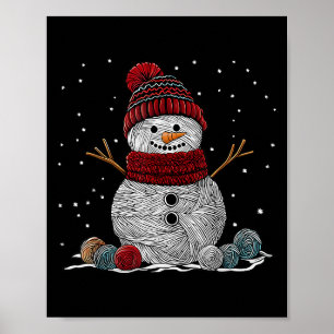 Garn-Schneemann-Nähen Stricken Häkeln Quilter Cr Poster