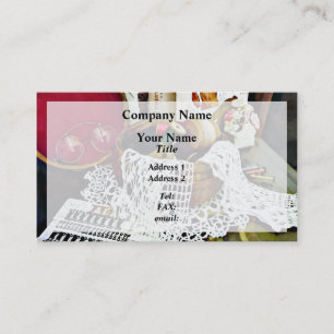 Garn, Spitze und Nähmuster Visitenkarte