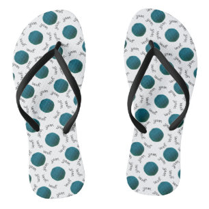 Garnball Aquamarin - Kunsthandwerk Flip Flops