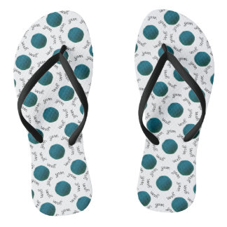 Garnball Aquamarin - Kunsthandwerk Flip Flops