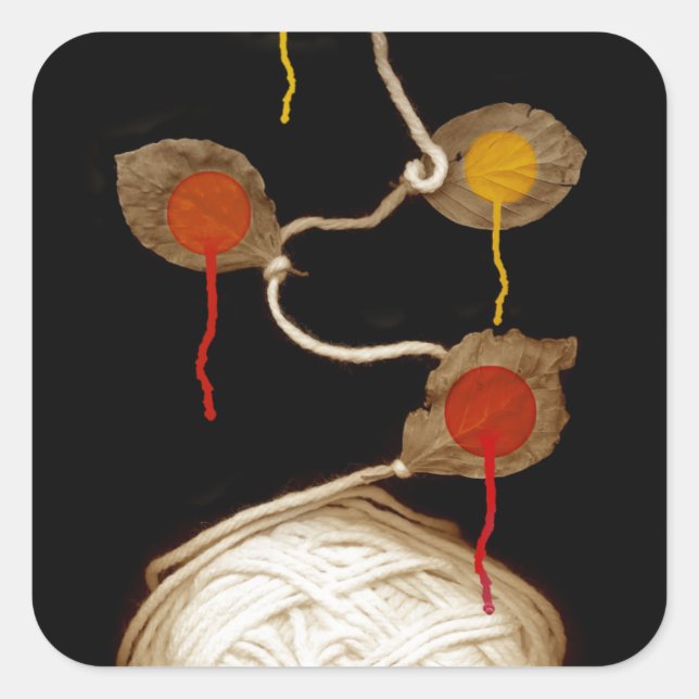 Garnblüte 2013 quadratischer aufkleber (Vorderseite)