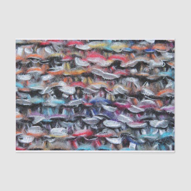 Garne aus gegossener Wolle Seidenpapier (Vorderseite)