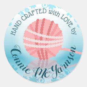 Garne aus Strickfaser, handgefertigt mit Aufkleber