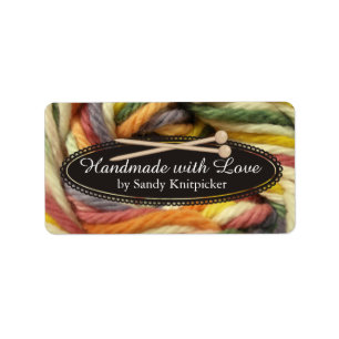 Garne aus Stricknadeln Crochet farbiges Garn Adressaufkleber