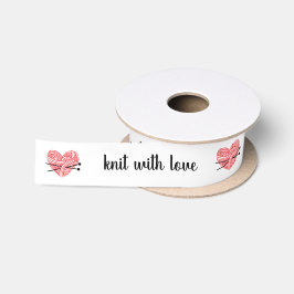 Garne Herz-Knitternadeln + Ihr Text Satinband