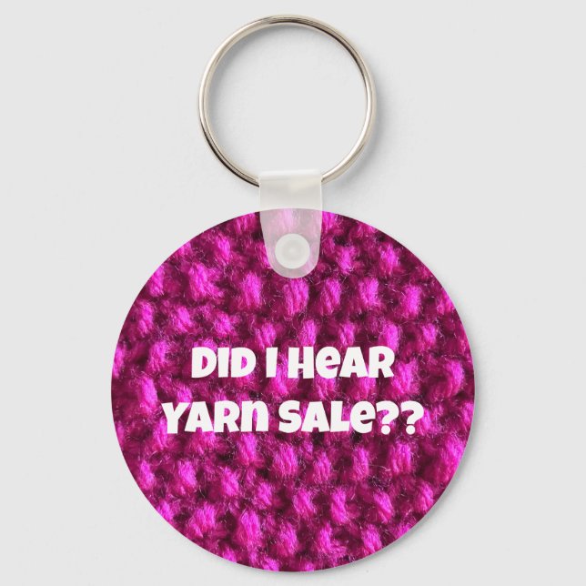 Garne Rosa Strick Foto Liebe Knittern Schlüsselanhänger (Vorderseite)