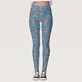 Garnele-Garnelen-Korallenmeer sprudelt Seeozean Leggings