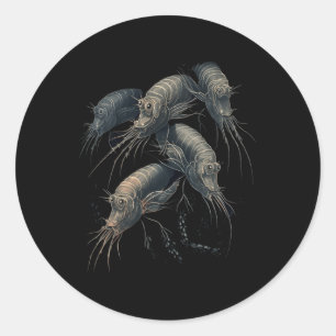 Garnelen Cocktailglas Runder Aufkleber