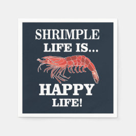 Garnelen Fisch Meeresfrüchte Shrimp Party Serviette