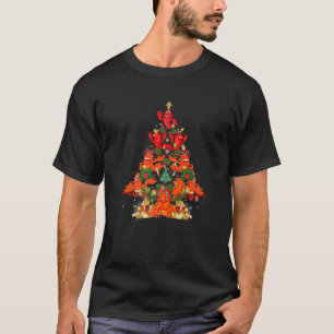 Garnelen Fisch Weihnachten Baum Liebe Meeresfrüch T-Shirt