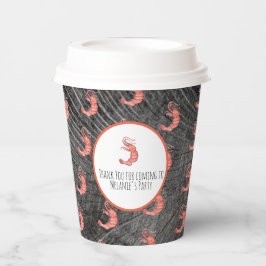 Garnelen Hand Wasserfarbe Meeresfrüchte Krabbe Rus Pappbecher