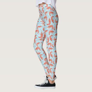 Garnelen Korallenseeblasen Nautical Lt Blue Leggings