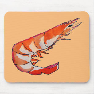 Garnelen Meeresfrüchte Kitsch Art Mousepad