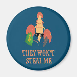 Garnelen mit Gewehr und Geld sagen: Sie werden mic Magnet