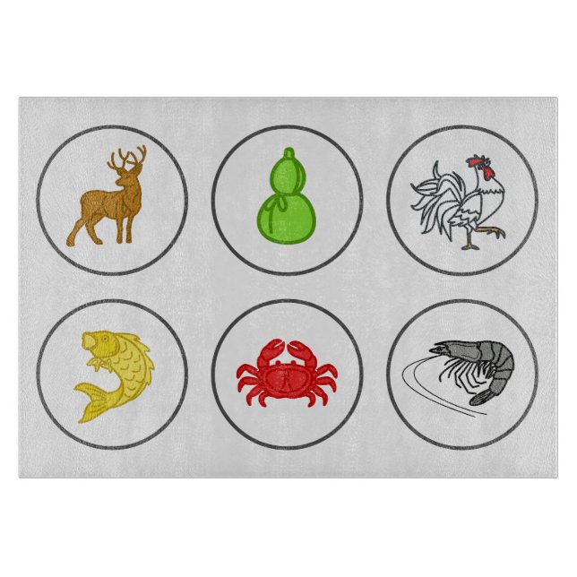 Garnelen-Sammlung Schneidebrett (Vorderseite)