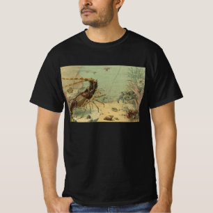 Garnelen, Unterwasser-Meeresleben, Vintage-Meeresl T-Shirt