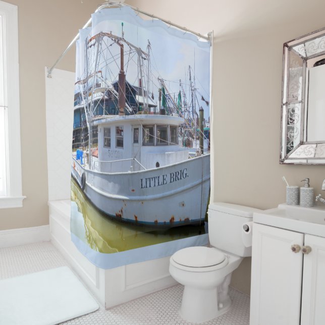 Garnelenboot Duschvorhang (Beispiel)
