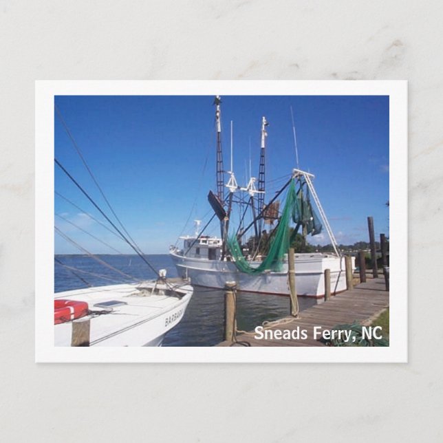 Garnelenboote Postkarte (Vorderseite)