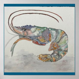 Garnelenprint von C. JONES Poster