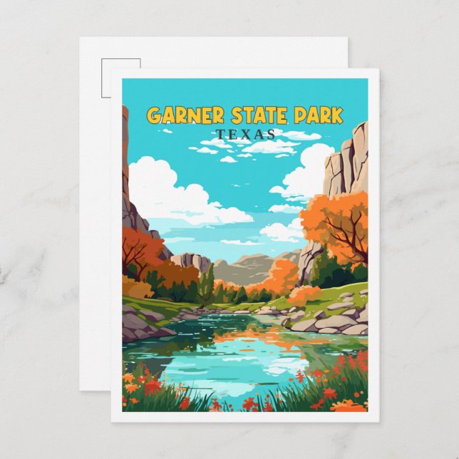 Garner Staat Park Texas USA Vintage Reise Postkarte (Vorne/Hinten)