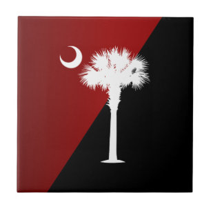 Garnet & Black Palmetto Fliese