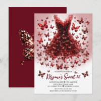 Garnet Dark Red Butterfly Dress Januar Birthstone