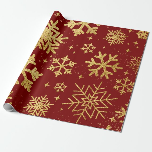 Garnet Goldflakes Wrapping Paper Geschenkpapier (Ungerollt)